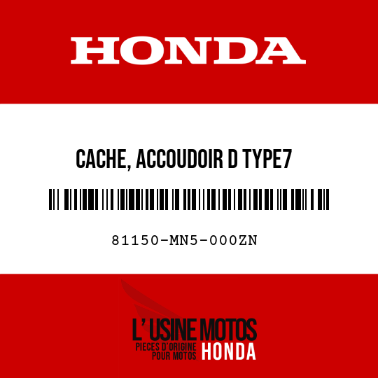 image de 81150-MN5-000ZN CACHE, ACCOUDOIR D TYPE7