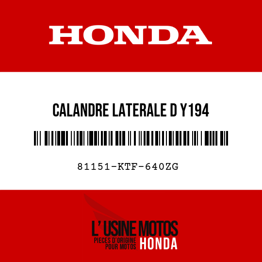 image de 81151-KTF-640ZG CALANDRE LATERALE D Y194 