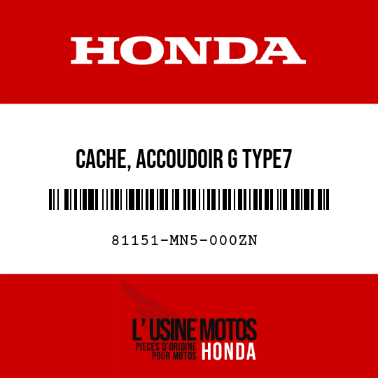 image de 81151-MN5-000ZN CACHE, ACCOUDOIR G TYPE7