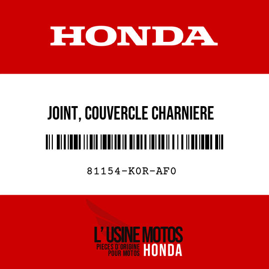 image de 81154-K0R-AF0 JOINT, COUVERCLE CHARNIERE