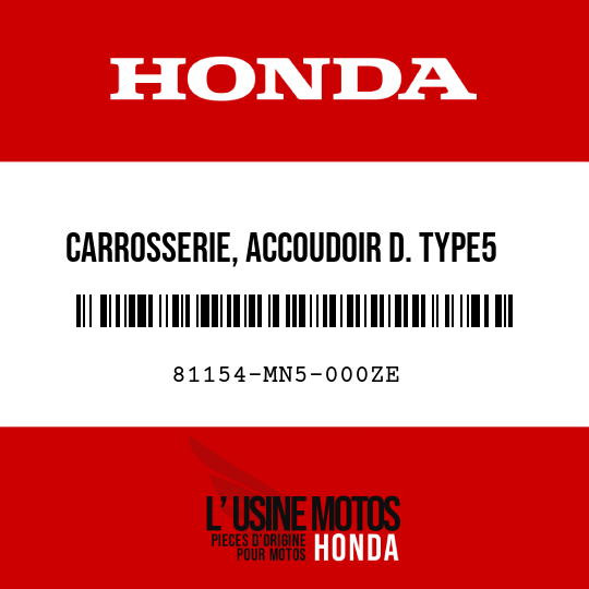 image de 81154-MN5-000ZE CARROSSERIE, ACCOUDOIR D. TYPE5