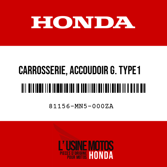image de 81156-MN5-000ZA CARROSSERIE, ACCOUDOIR G. TYPE1