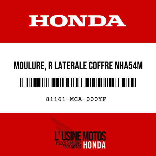 image de 81161-MCA-000YF MOULURE, R LATERALE COFFRE NHA54M