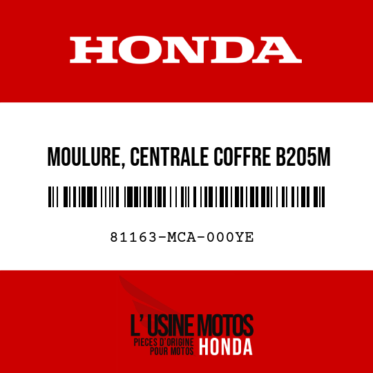 image de 81163-MCA-000YE MOULURE, CENTRALE COFFRE B205M