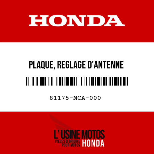image de 81175-MCA-000 PLAQUE, REGLAGE D'ANTENNE