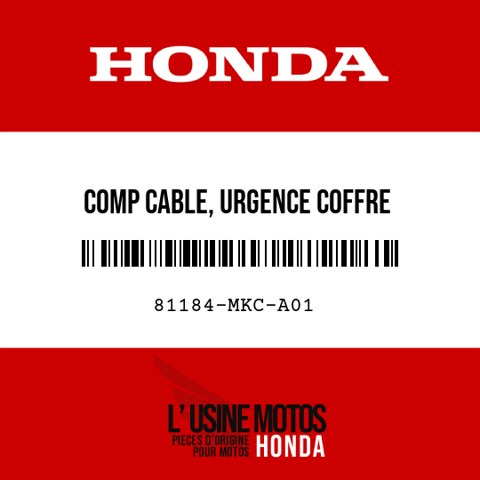 image de 81184-MKC-A01 COMP CABLE, URGENCE COFFRE