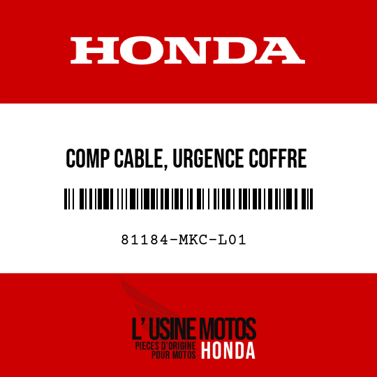 image de 81184-MKC-L01 COMP CABLE, URGENCE COFFRE