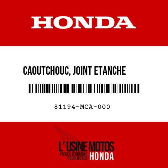 image de 81194-MCA-000 CAOUTCHOUC, JOINT ETANCHE     SUPERIEUR LAMPE COFFRE