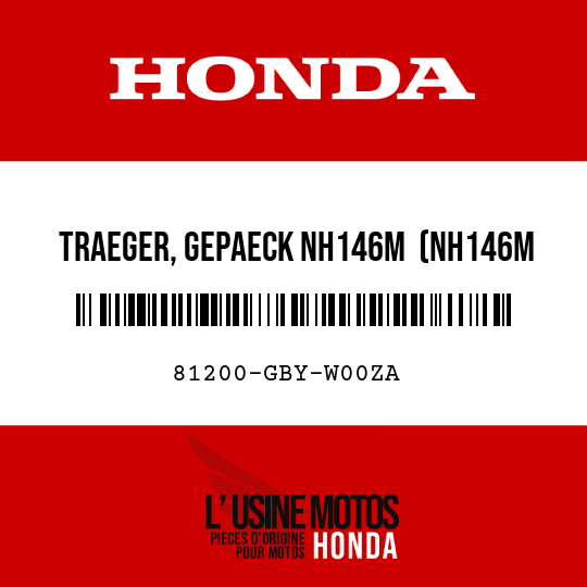 image de 81200-GBY-W00ZA TRAEGER, GEPAECK NH146M  (NH146M AKKURATSILBERMETALLIC)