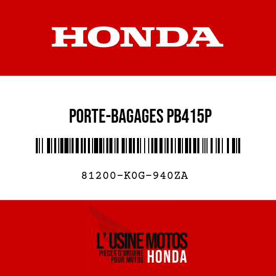 image de 81200-K0G-940ZA PORTE-BAGAGES PB415P