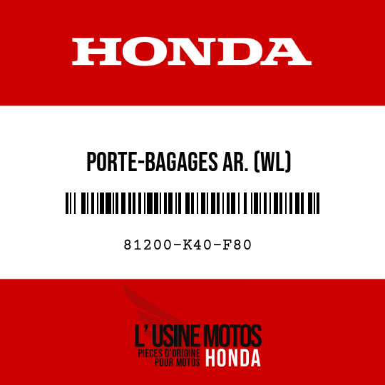 image de 81200-K40-F80 PORTE-BAGAGES AR. (WL)