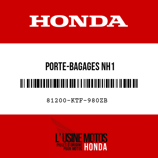 image de 81200-KTF-980ZB PORTE-BAGAGES NH1
