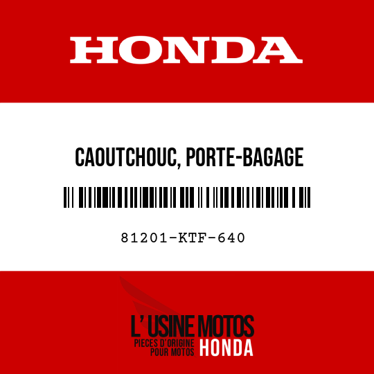 image de 81201-KTF-640 CAOUTCHOUC, PORTE-BAGAGE