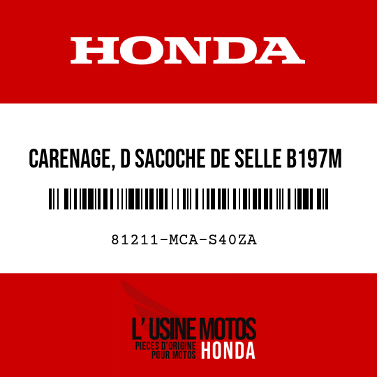 image de 81211-MCA-S40ZA CARENAGE, D SACOCHE DE SELLE B197M