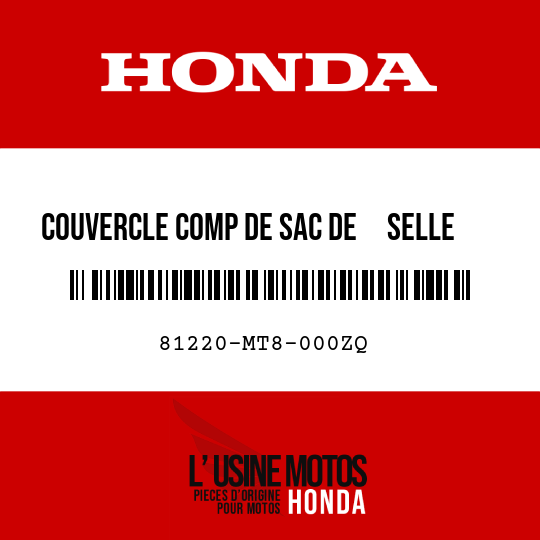 image de 81220-MT8-000ZQ COUVERCLE COMP DE SAC DE     SELLE D G156P 