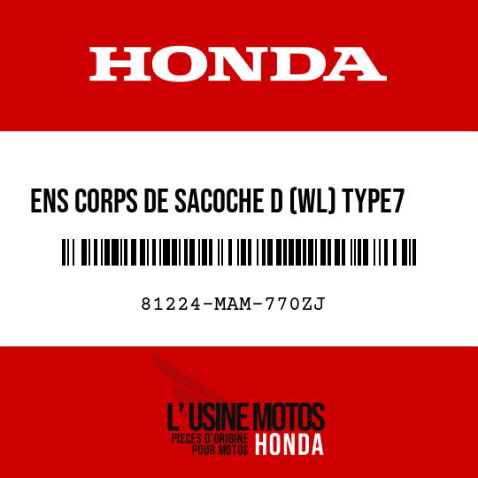 image de 81224-MAM-770ZJ ENS CORPS DE SACOCHE D (WL) TYPE7     2 