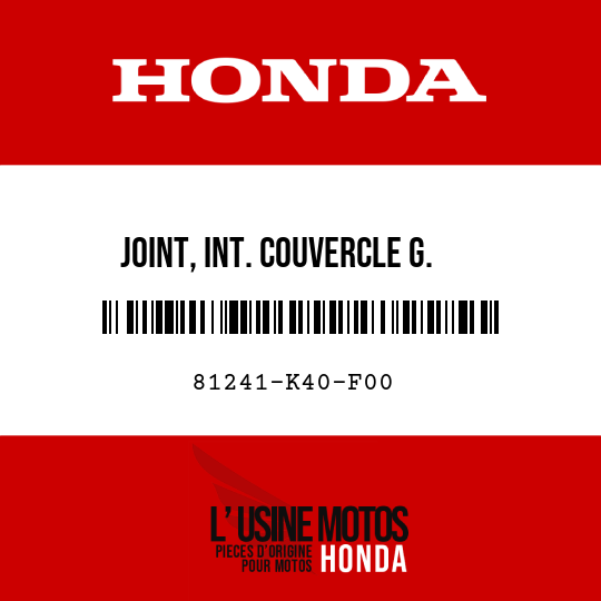 image de 81241-K40-F00 JOINT, INT. COUVERCLE G.