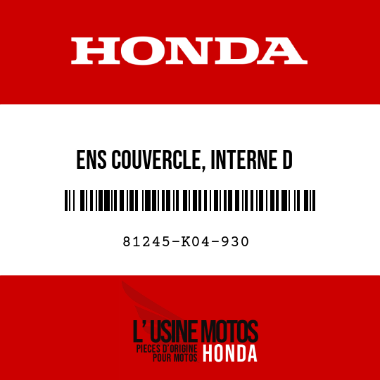 image de 81245-K04-930 ENS COUVERCLE, INTERNE D
