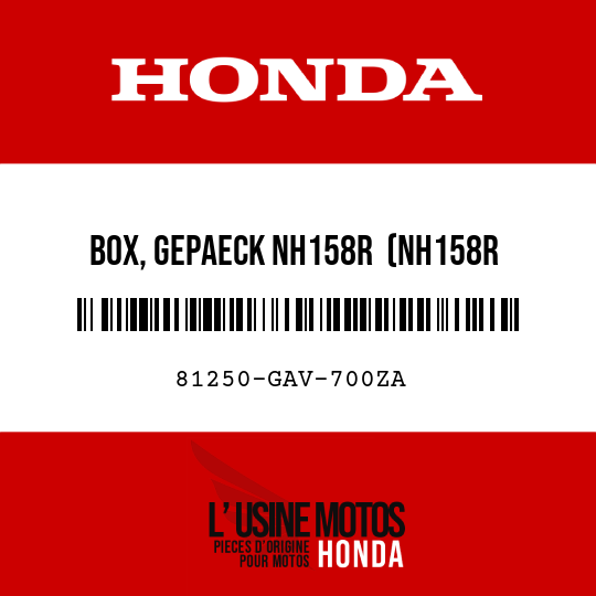 image de 81250-GAV-700ZA BOX, GEPAECK NH158R  (NH158R KARBONGRAU)