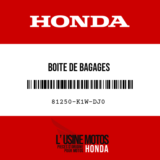 image de 81250-K1W-DJ0 BOITE DE BAGAGES