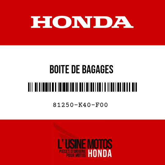 image de 81250-K40-F00 BOITE DE BAGAGES