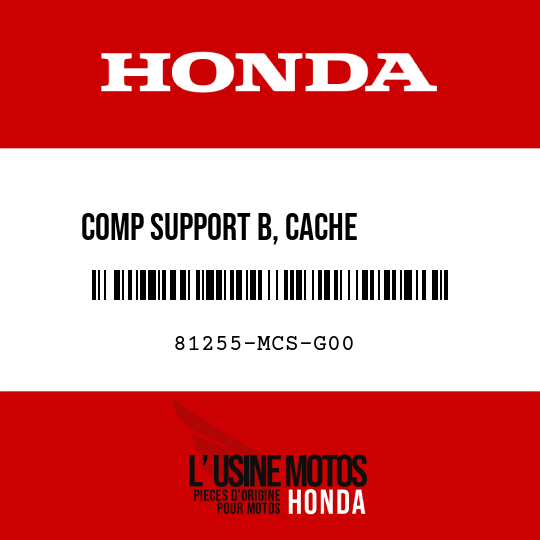 image de 81255-MCS-G00 COMP SUPPORT B, CACHE        VERROUILLAGE SACOCHE DE SELLE