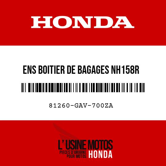 image de 81260-GAV-700ZA ENS BOITIER DE BAGAGES NH158R 