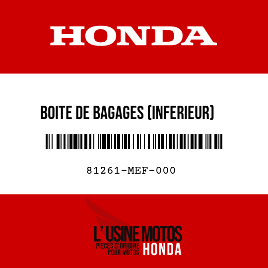 image de 81261-MEF-000 BOITE DE BAGAGES (INFERIEUR)