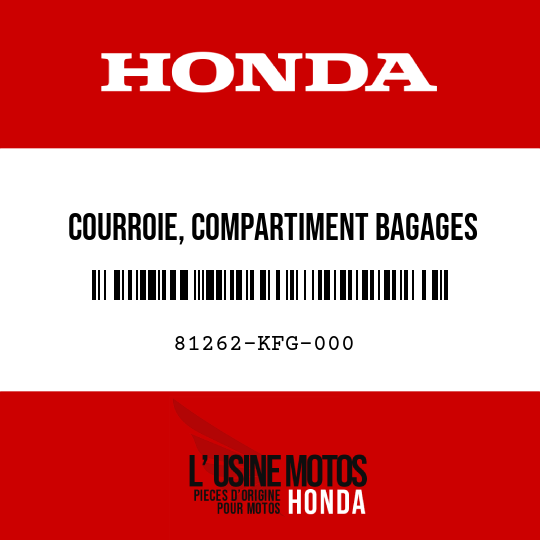 image de 81262-KFG-000 COURROIE, COMPARTIMENT BAGAGES