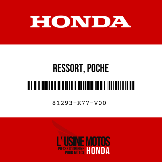 image de 81293-K77-V00 RESSORT, POCHE
