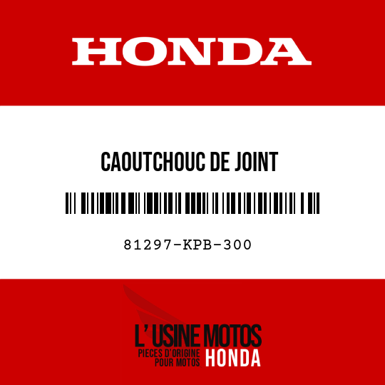 image de 81297-KPB-300 CAOUTCHOUC DE JOINT