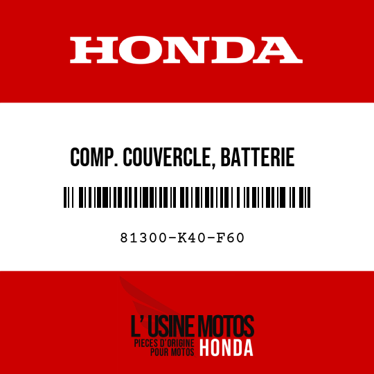 image de 81300-K40-F60 COMP. COUVERCLE, BATTERIE