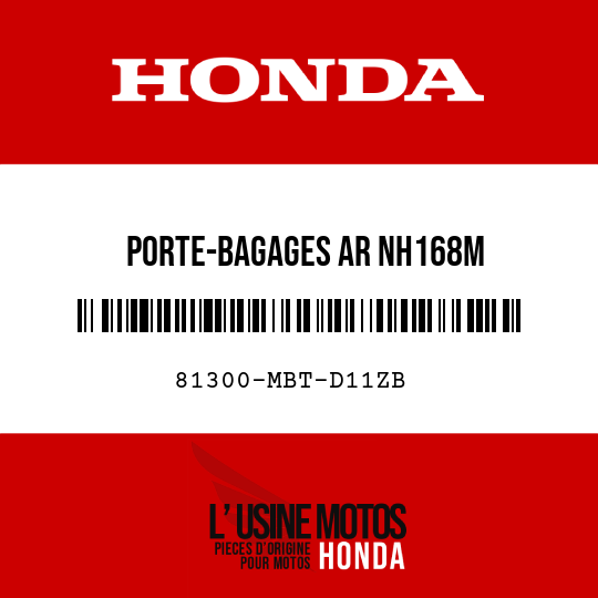 image de 81300-MBT-D11ZB PORTE-BAGAGES AR NH168M 