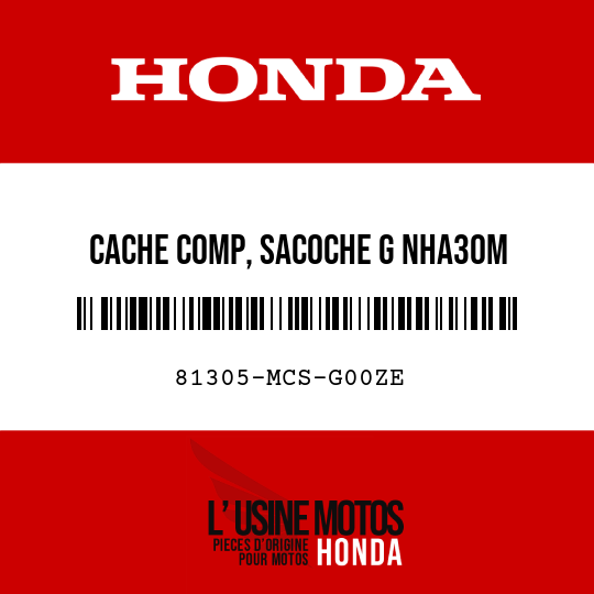 image de 81305-MCS-G00ZE CACHE COMP, SACOCHE G NHA30M 
