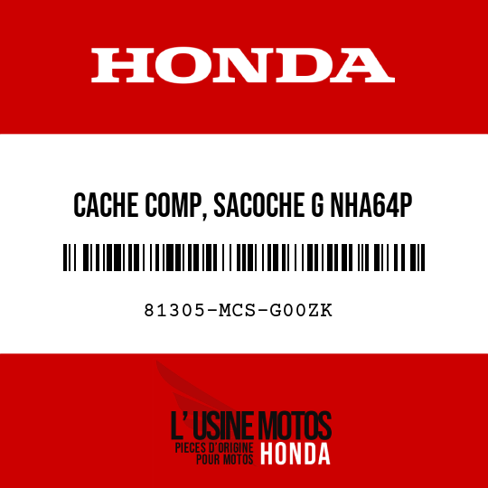 image de 81305-MCS-G00ZK CACHE COMP, SACOCHE G NHA64P