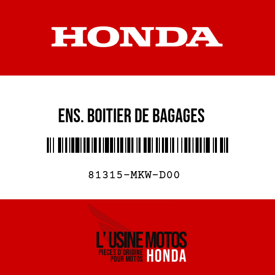 image de 81315-MKW-D00 ENS. BOITIER DE BAGAGES