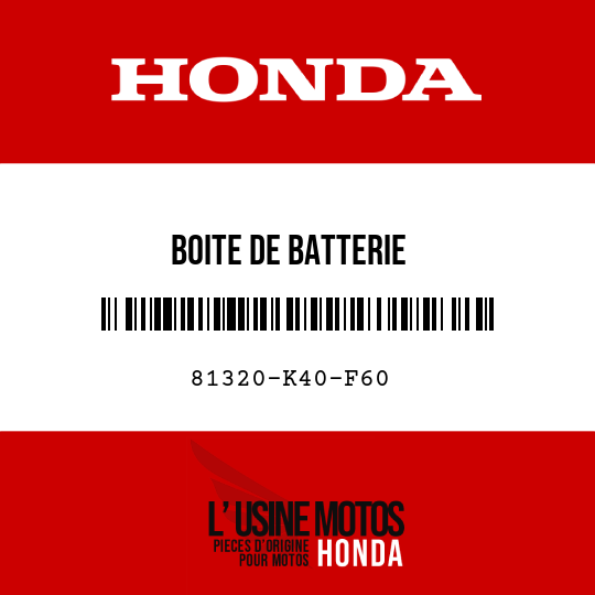 image de 81320-K40-F60 BOITE DE BATTERIE