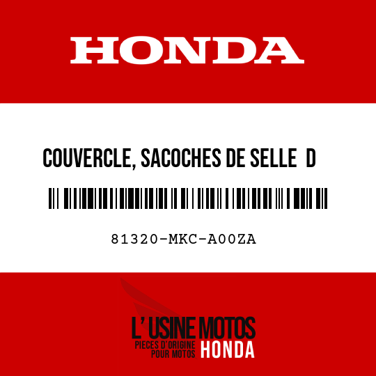image de 81320-MKC-A00ZA COUVERCLE, SACOCHES DE SELLE  D (WOL) TYPE4