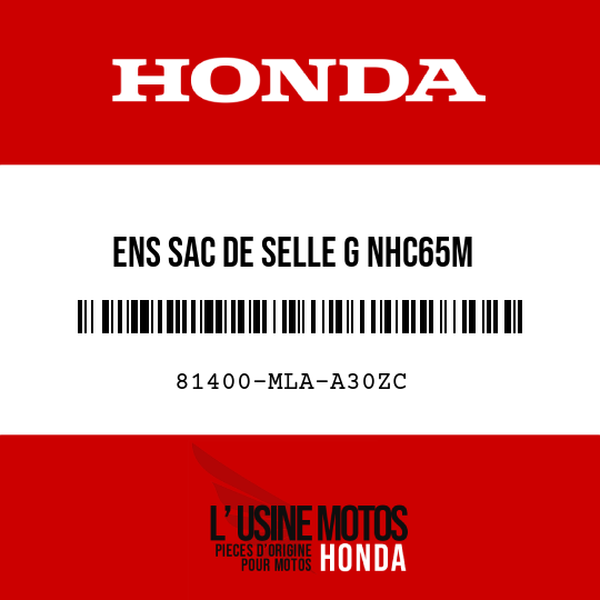 image de 81400-MLA-A30ZC ENS SAC DE SELLE G NHC65M