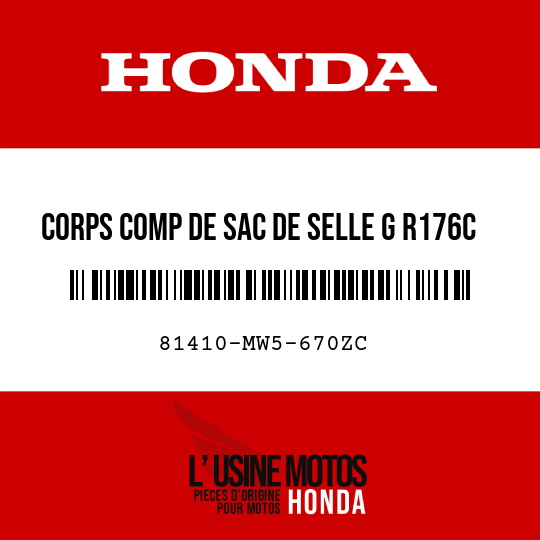 image de 81410-MW5-670ZC CORPS COMP DE SAC DE SELLE G R176C 