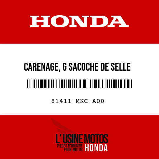 image de 81411-MKC-A00 CARENAGE, G SACOCHE DE SELLE