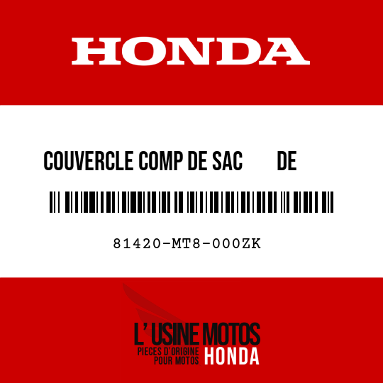 image de 81420-MT8-000ZK COUVERCLE COMP DE SAC        DE SELLE G NH326P 