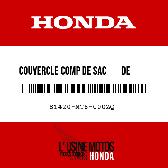 image de 81420-MT8-000ZQ COUVERCLE COMP DE SAC        DE SELLE G G156P 