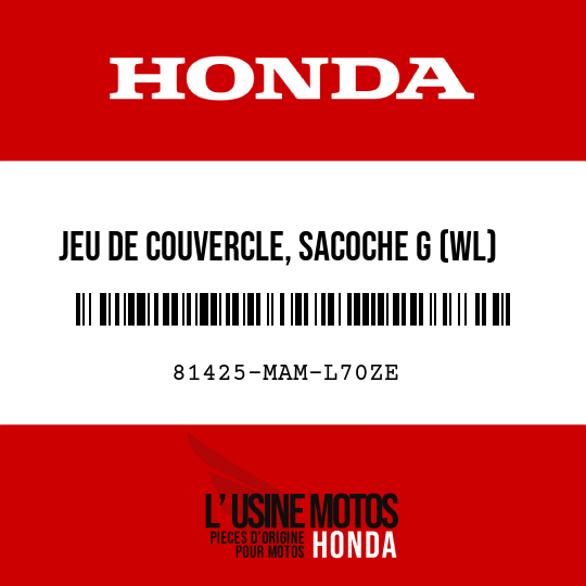 image de 81425-MAM-L70ZE JEU DE COUVERCLE, SACOCHE G (WL) TYPE14 