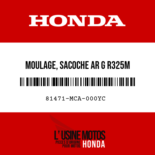 image de 81471-MCA-000YC MOULAGE, SACOCHE AR G R325M