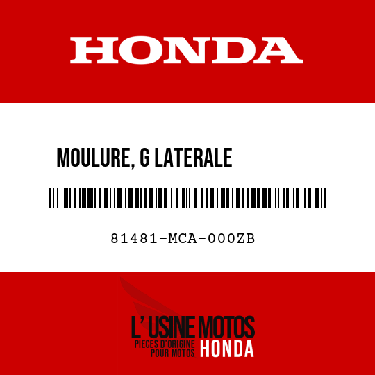 image de 81481-MCA-000ZB MOULURE, G LATERALE          INFERIEURE SACOCHE PB304P 