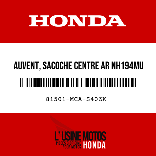 image de 81501-MCA-S40ZK AUVENT, SACOCHE CENTRE AR NH194MU