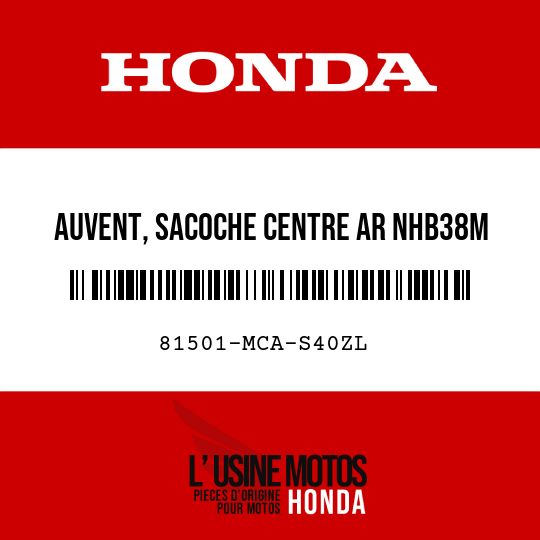 image de 81501-MCA-S40ZL AUVENT, SACOCHE CENTRE AR NHB38M