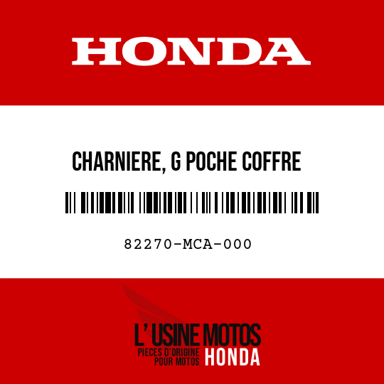 image de 82270-MCA-000 CHARNIERE, G POCHE COFFRE