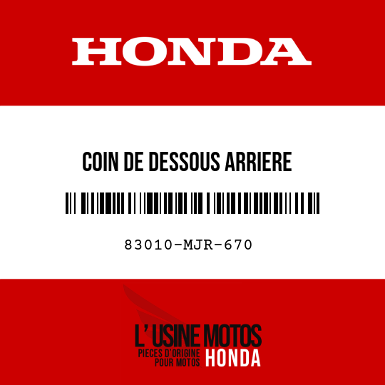 image de 83010-MJR-670 COIN DE DESSOUS ARRIERE